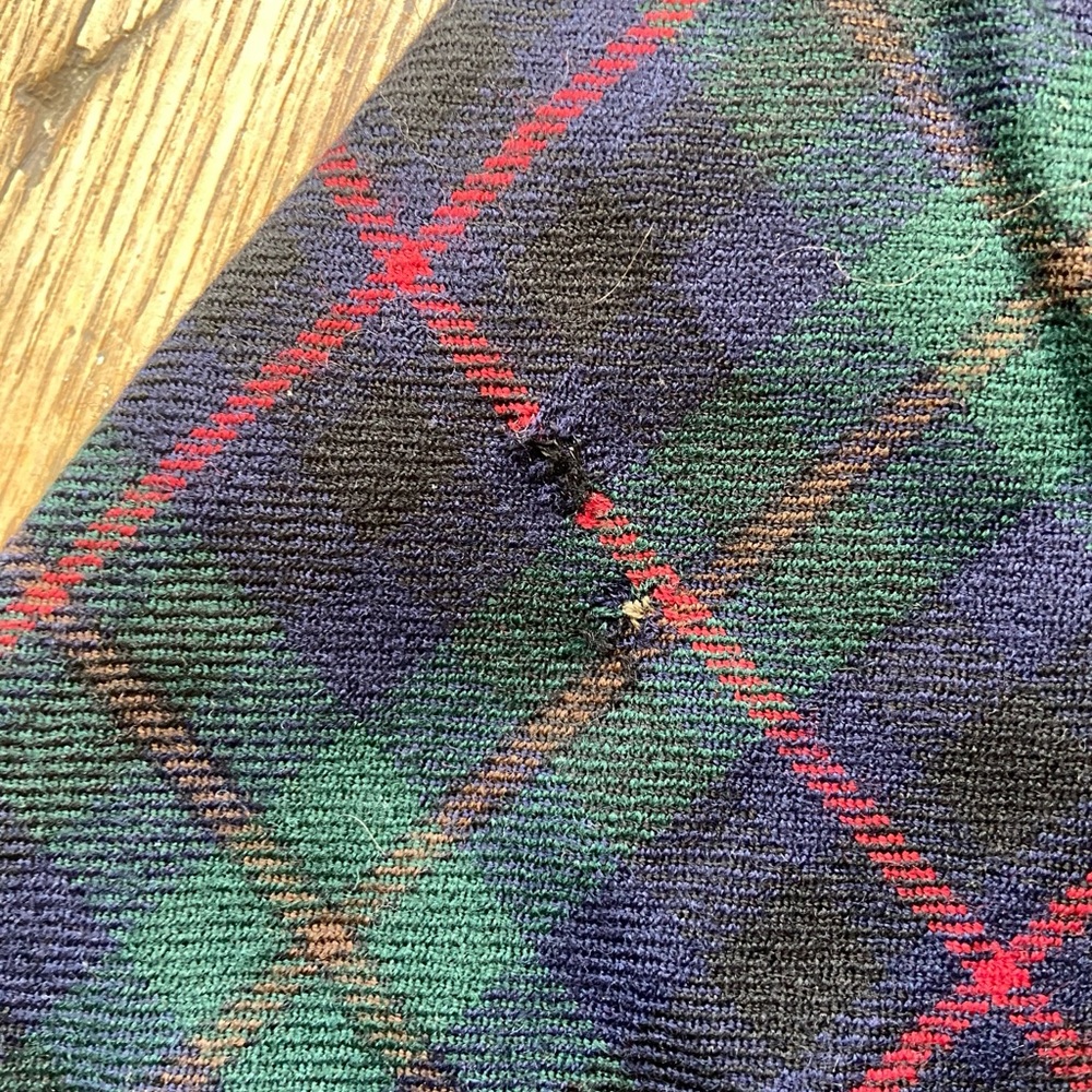 Vintage pure wool plaid trousers - Picture 5 of 5